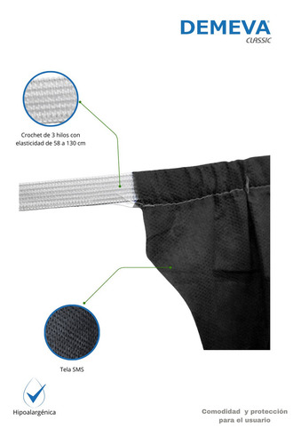 Tanga Desechable Para Spa Con Elástico Demeva 10 Pz Fragancia Negro