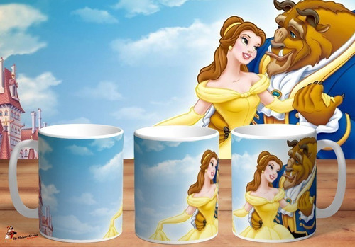 Taza La Bella Y La Bestia Disney Deluxe 4k Art