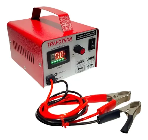 Carregador De Bateria 12v Até 300a Com Ajuste De Corrente, Flutuante, Bivolt Automático Ca10ah, Trafotron, Carga Lenta E Rápida