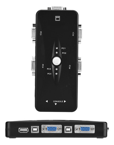 Conmutador Kvm 4 Puertos Multiplexor Usb Vga 4 Puertos