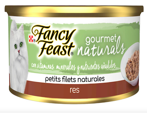 Fancy Feast Gourmet Naturals P/gato Filets Res 6 Pzas De 85g