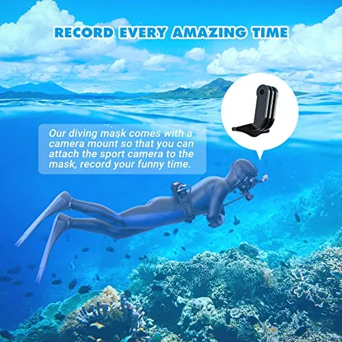 Máscara De Buceo Integral Smaco Con Soporte Para Cámara, Exp