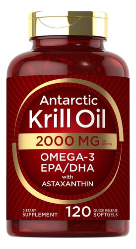 Omega 3 Krill Antártico 2000 Mg 120 Cápsulas