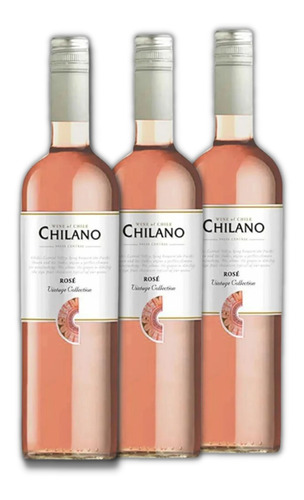 Kit Vinho Rosé 750ml Chilano - 3 Uni