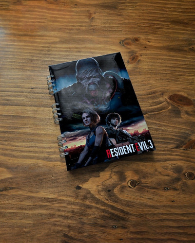 Cuaderno Resident Evil 3 Remake 100 Hs Tapa Dura + Stickers