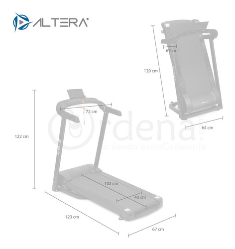 Imagen 6 de 6 de Corredora Electrica Con Bluetooth App Plegable Gimnasio 3 Hp