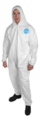 Paquete De 10pz Overol Dermacare Desechable Tyvek Blanco Blanco Extra Grande