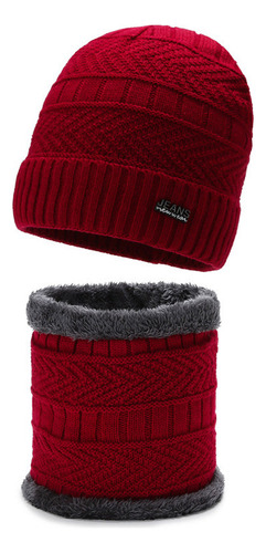 Conjunto De Gorro De Invierno De Punto Y Bufanda, Forro Pola