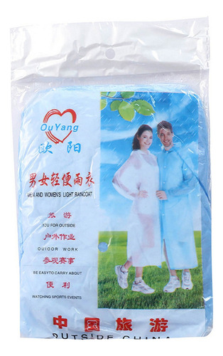 50 Ponchos De Lluvia Desechables Para Acampar Al Aire Libre