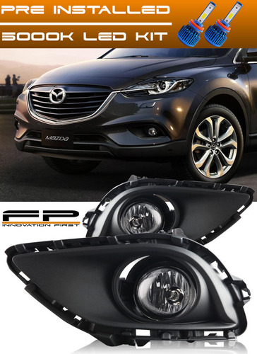 Led 2013 2014 2015 Mazda Cx-9 Clear Bumper Fog Light Kit Aag