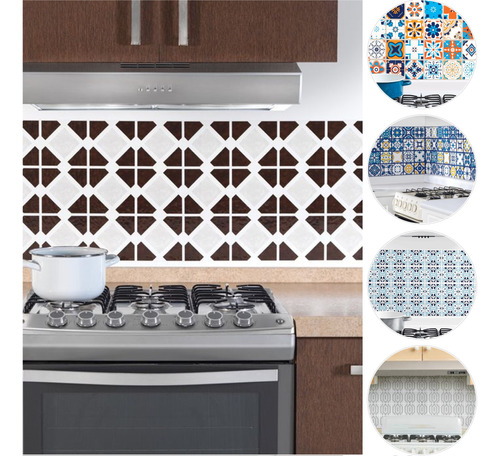 Tapiz Cubierta Adherible Talavera Vinil Pared Cocina Muebles