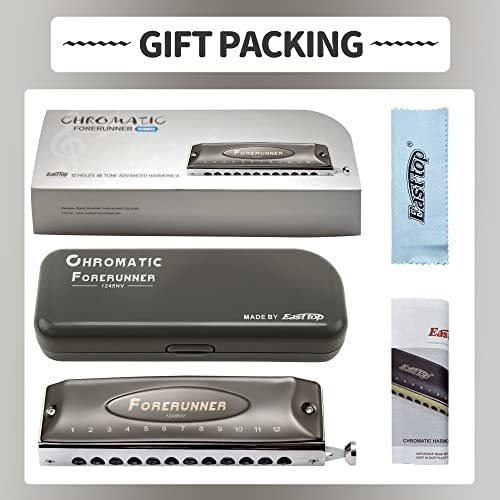 Armonica C/funda Cromatica Grey 12 Agujeros Grey