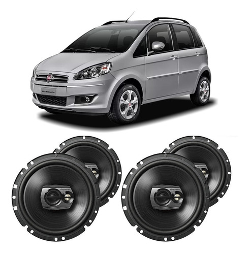 Alto Falante Fiat Idea 2014 A 2016 Pioneer 200w Rms Kit