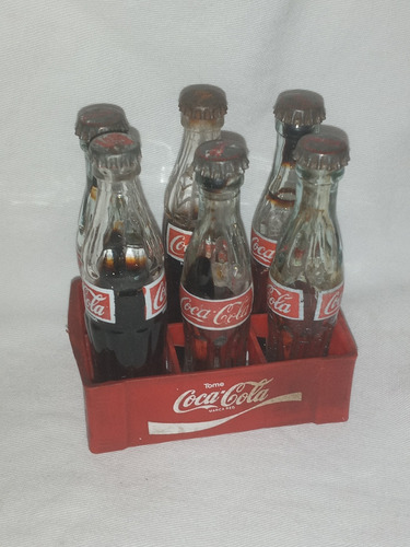 Minicajon De Coca Cola Plastico Mas 6 Minibotellas (Usado)