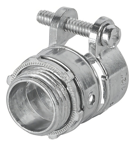 Conector Recto 1/2' Para Tubo Flexible Metálico, Volteck