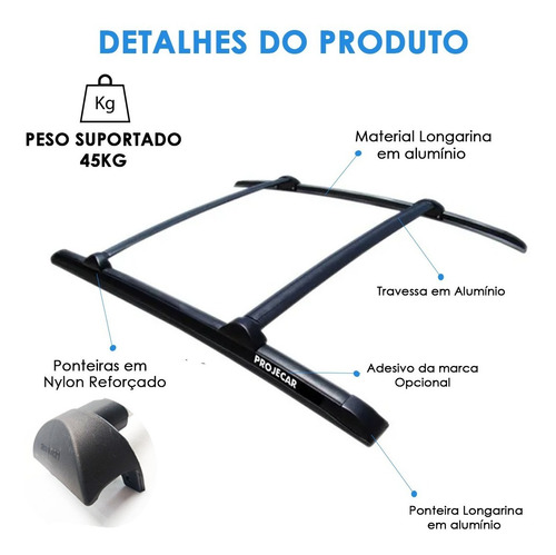 Imagem 3 de 6 de Rack Bagageiro Teto Celta 2008 2009 2010 2011 2012 2013 2014
