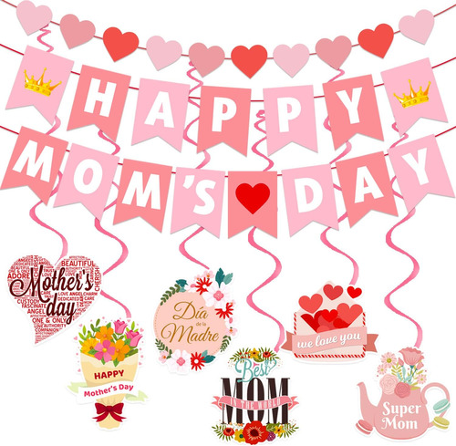 Feliz Día De La Madre Banner Decoraciones Para Fiesta Madres