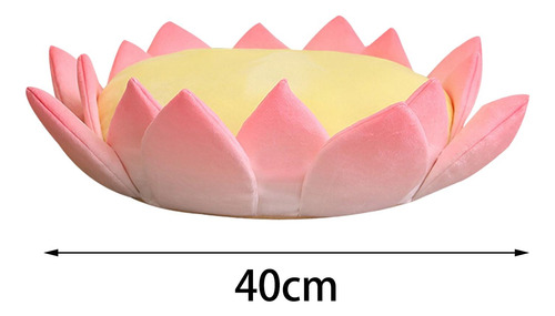 Cojín De Flor De Loto Tatami Redondo Cojín De Piso 40cm