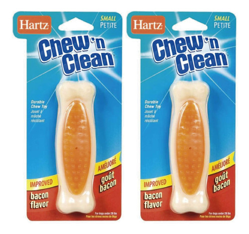 Juguete Hartz Chewn Clean Tuff Bone Con Sabor A Tocino Para