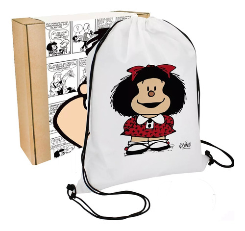 Tula De Tela Mafalda  + Empaque Personalizado Artesanal