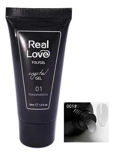 Polygel Real Love 01 Transparente Unha Cristal Gel 30ml