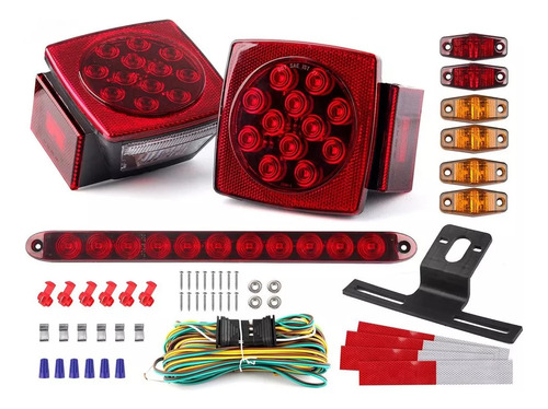 Luces Led Para Detener, Girar Y Frenar Remolques, 12 V