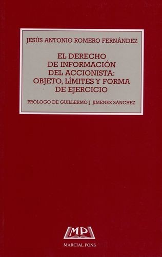 Libro Derecho De Información Del Accionista: Objeto, Límite
