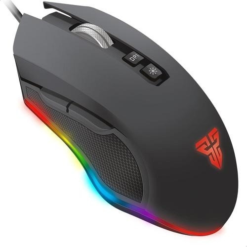 Mouse Gamer De Juego Zeus 4800dpi 7 Botones Luz Rgb Negro