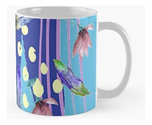 Taza X4 Diseño Abstracto De Plumas Y Flores, Nr 2, Arty Arte