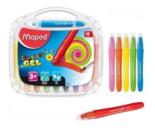 Crayones Gel Maped Color Peps X6 Lavables Acuarelables Full