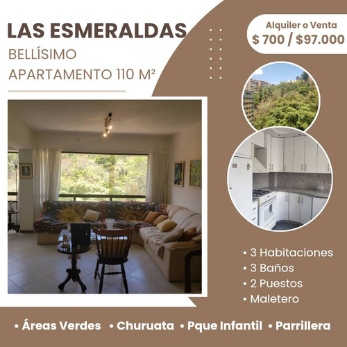 Las Esmeraldas De La Tahona, Apto Alquiler 110 M2, 3 Habitaciones, 3 Baños, 2 Puestos, $700