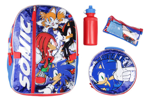 Sonic The Hedgehog - Mochila De 16 Pulgadas De Moldeado Rapi