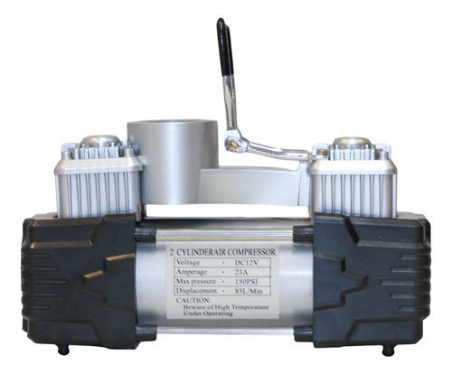Imagen 4 de 6 de Compresor Aire Valija Herramientas Kit Repatacion Neumatico Color Gris Fase Eléctrica Monofásica