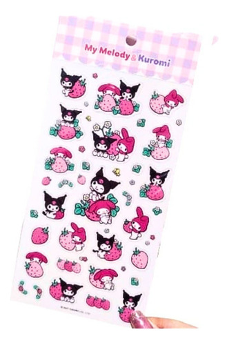 Stickers Kuromi Sanrio Personajes Cute Lindo Papeleria