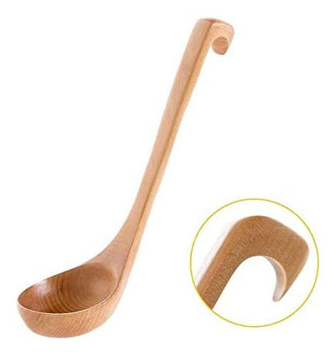 Natural Wooden Kitchen Spoon For Soups And Sauces