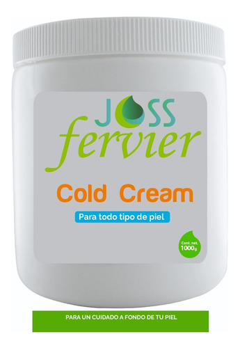 Cold Cream Con Colágeno 1 Kg Sin Parabenos