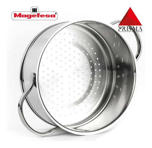 Olla De Vapor 20 Cm Acero Inoxidable Apta Para Inducción