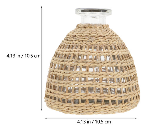 Adornos De Botellas Tejidas De Mimbre