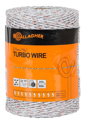 Cable Turbo Cerco Eléctrico Gallagher 2,5mm 400m