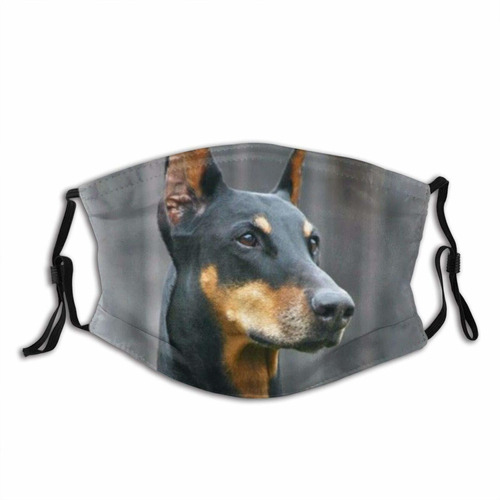 German Doberman Pinscher Máscara Facial Con Bolsillo Para Fi