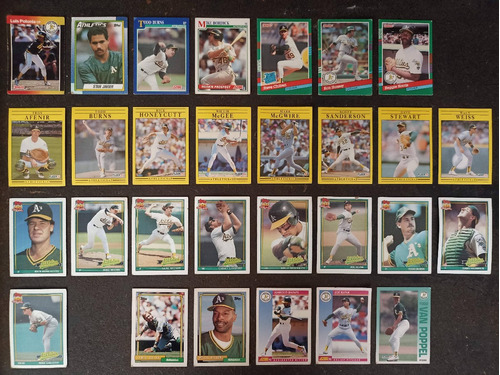 Barajitas De Baseball Equipo Athletics Oakland 1989-92. Ak58