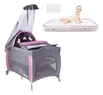 Comprar Cuna Corral Mecedora De Alumnio Para Bebe Noa Ebaby Juguetes Color Rojo Azul Diseño De La Tela Acolchado