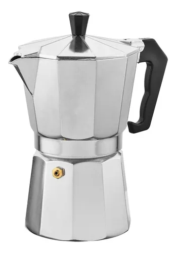 Cafetera Expresso Italiana Aluminio 12 Tazas Color Plateado