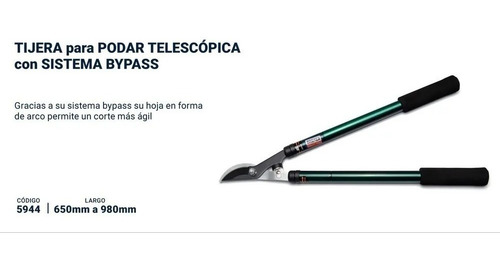 Tijera Podar Telescopica Bremen Sistema Bypass 65 A 98 Cm