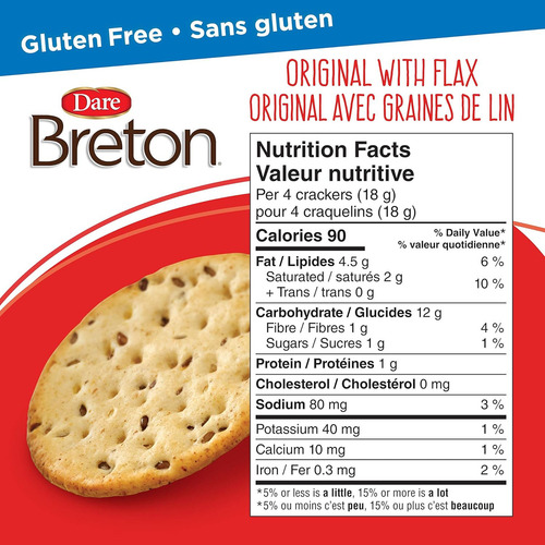 Dare Breton Galletas Originales Con Lino, 4.76 Oz