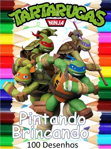 Desenho livre de Tartarugas ninjas para imprimir e colorir