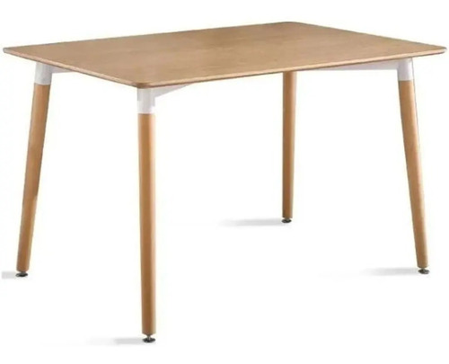 Comedor Eames Madera 120x80cm 4 Sillas Color Blanco