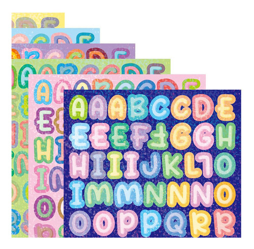 6x Pegatinas De Números Y Letras, Pegatinas De Dibujos