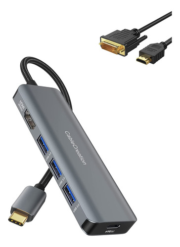 Concentrador Hdmi Usb C 8k Cable Dvi