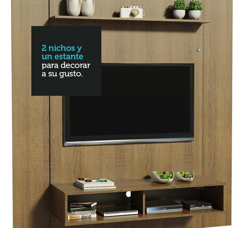 Mueble Mesa Para Tv Rack Arizona Madesa Hasta 50'' Mm Color Marrón